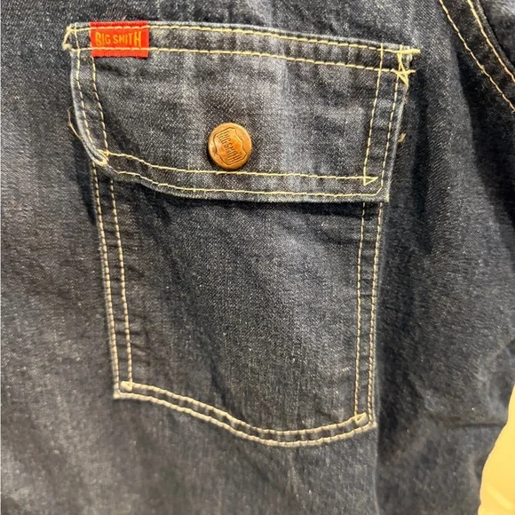 Vintage Big Smith Denim Chore Jacket Quilted Lined Made in USA Mens 50 XL - Picture 7 of 14